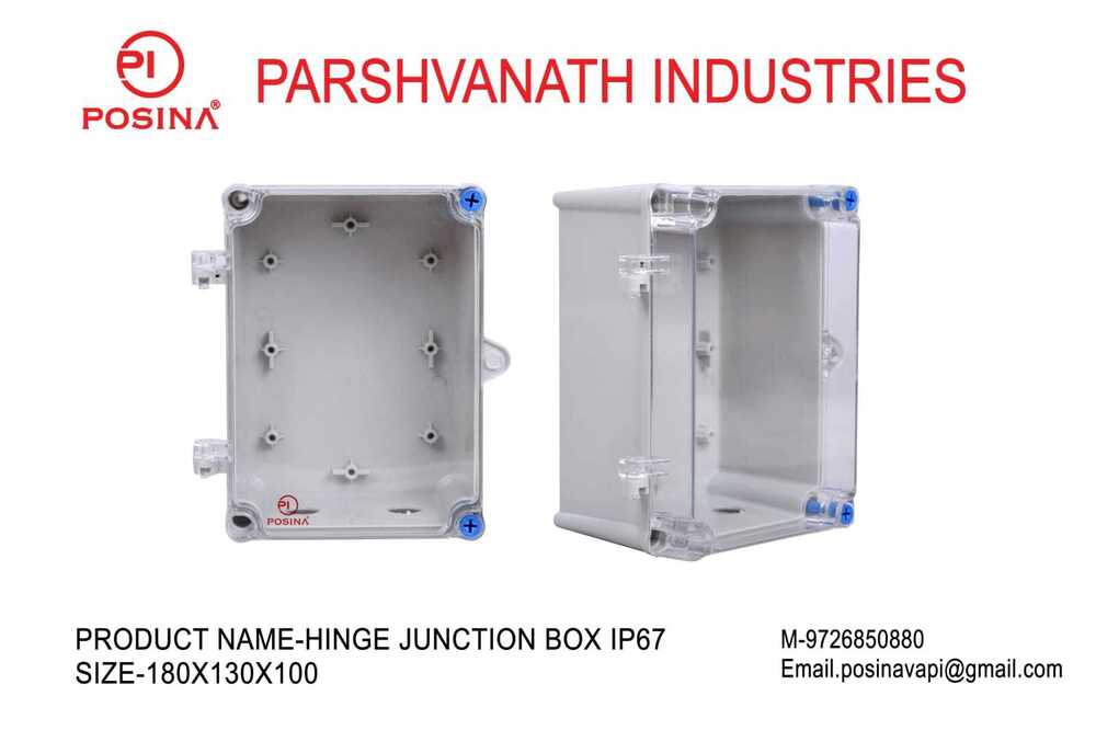 ABS POLYCARBONATE HINGE ENCLOSURE IP67 180X130X100