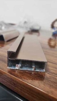 Aluminium 45mm Glass Profile - Color: Silver