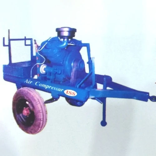 Blue Tractor Mounted Air Compressor