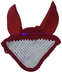 Red Ear Bonnets With Neoprene - Material: Lycra Fabric