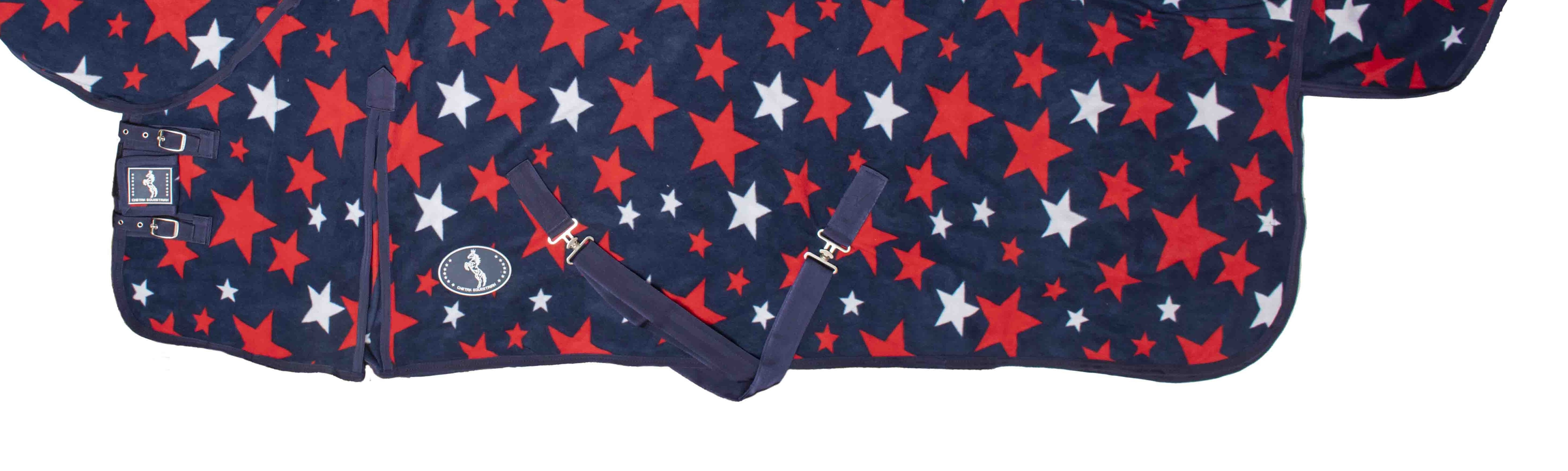 COMBO POLAR FLEECE RUG STAR PRINT