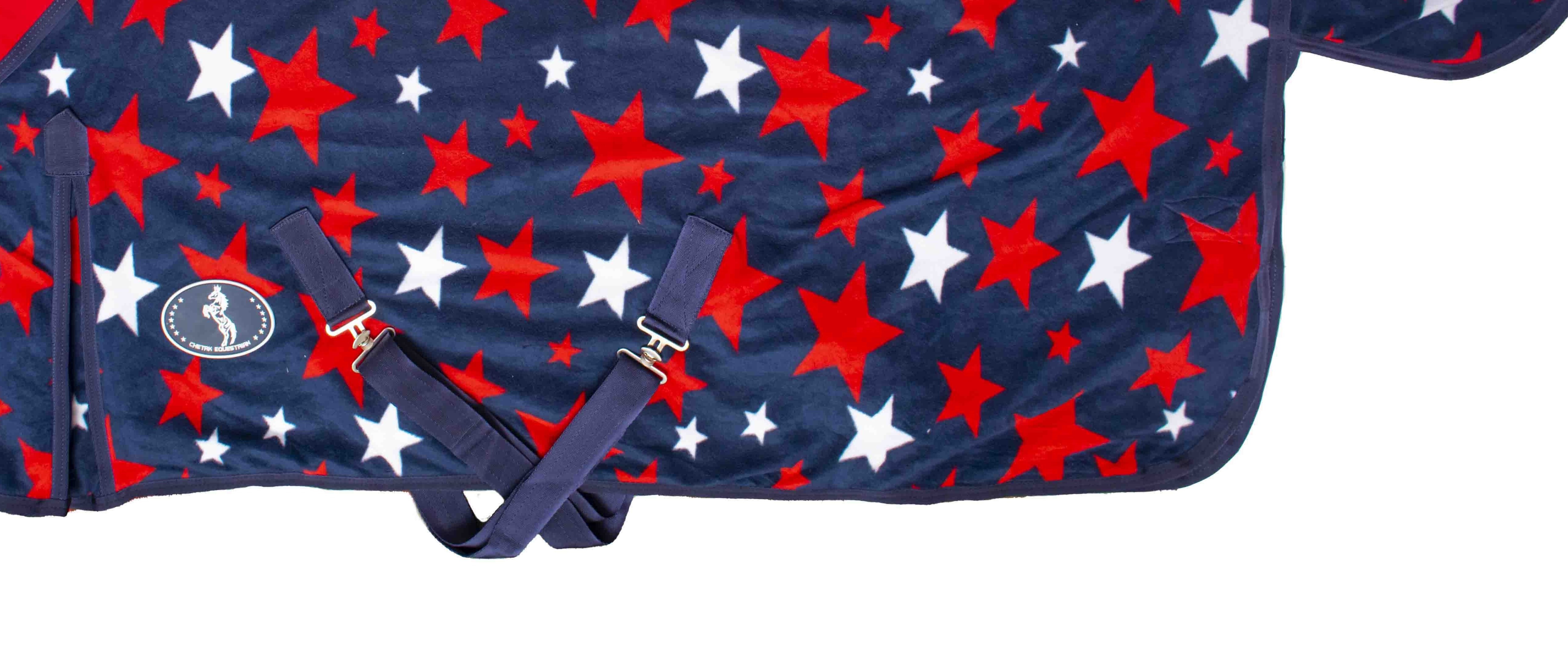 STANDARD NECK POLAR FLEECE RUG STAR PRINT