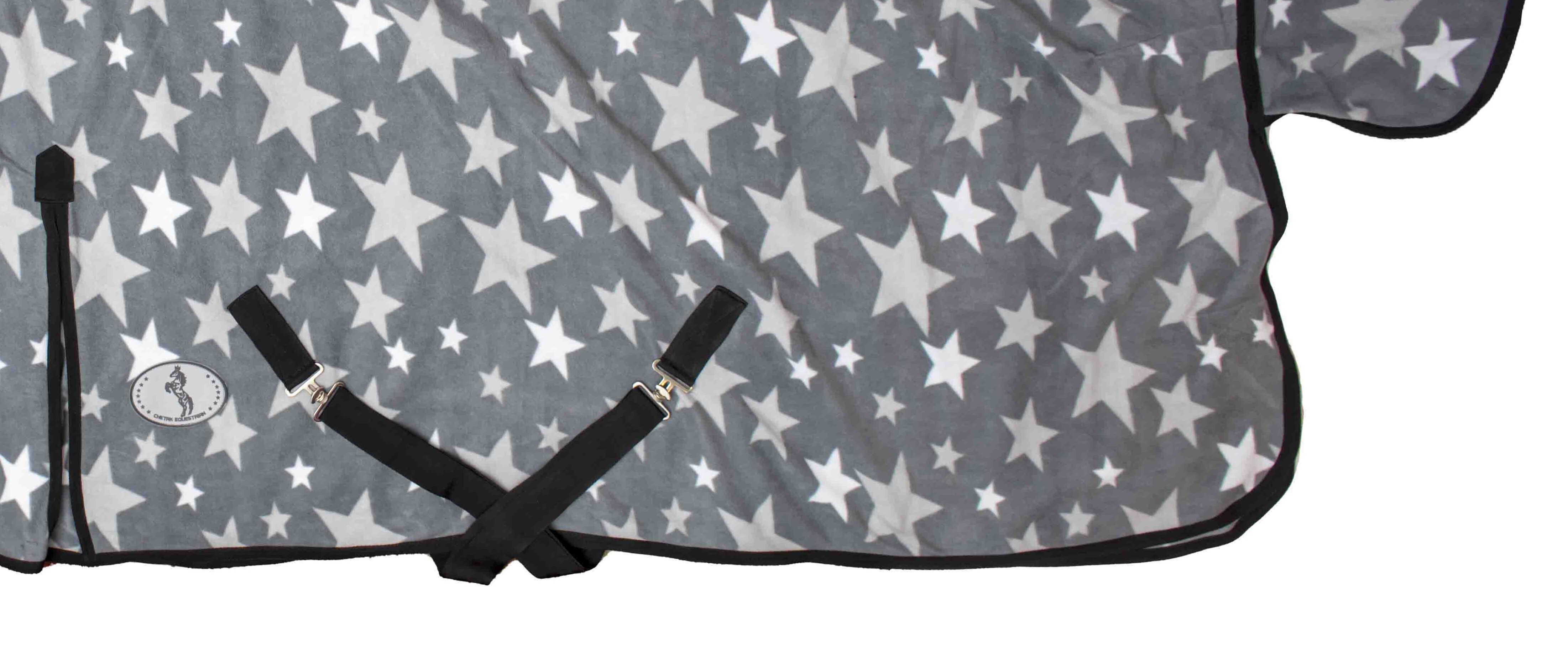 COMBO POLAR FLEECE RUG GREY STAR PRINT