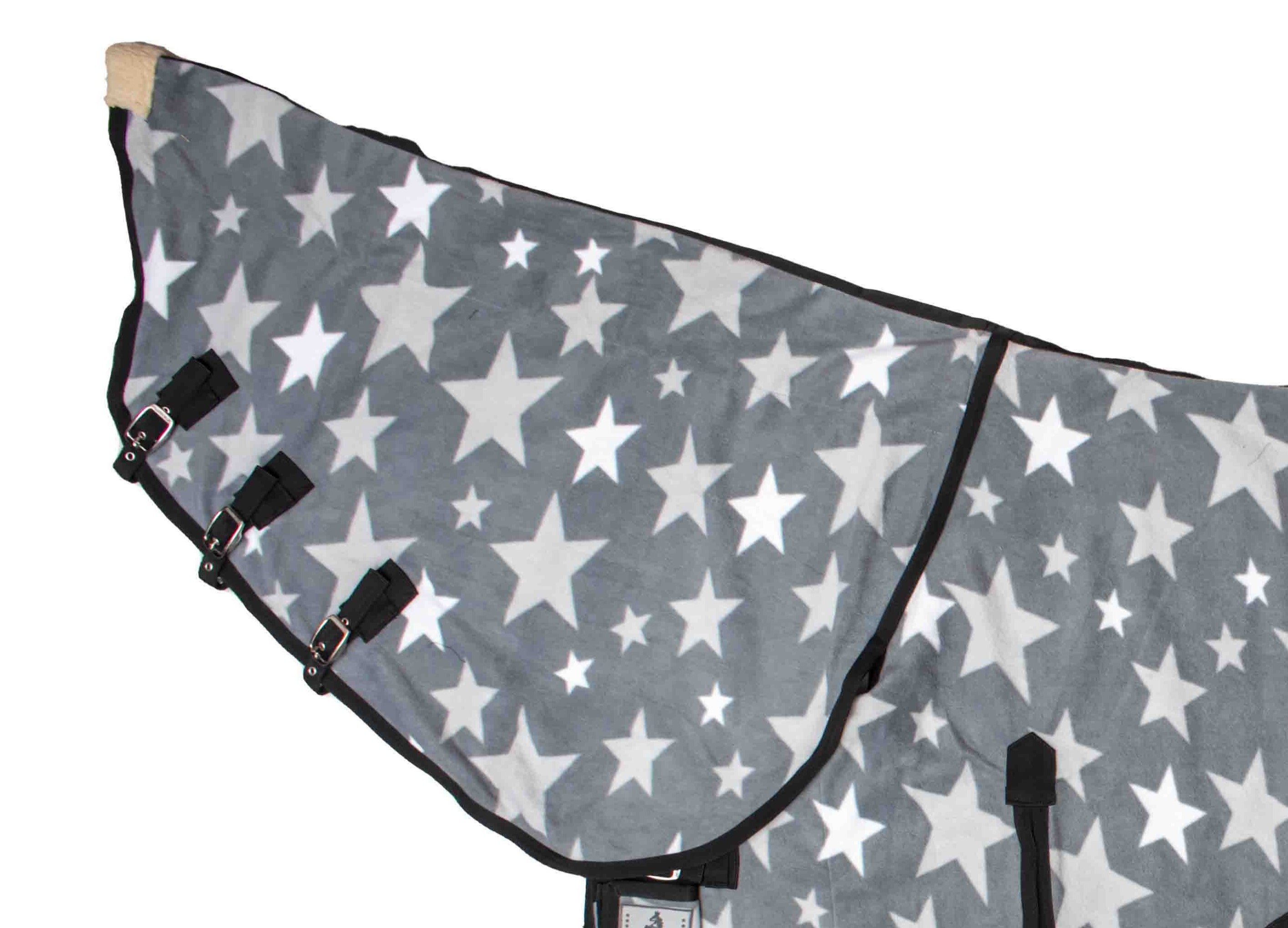 COMBO POLAR FLEECE RUG GREY STAR PRINT