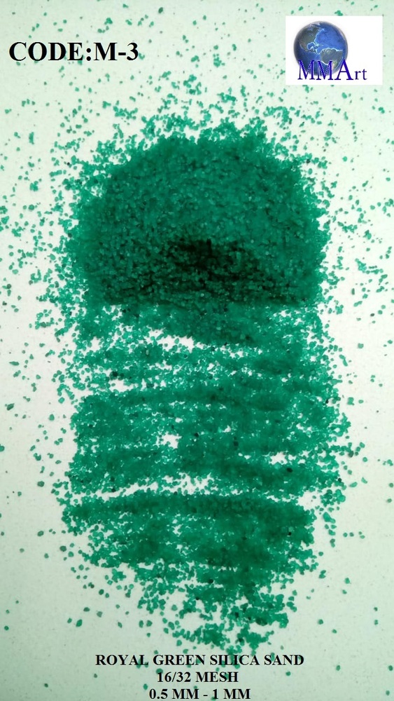 Water proof green color coated fine 16/32 mes silica sand with water proof color coated paint manufacturing used