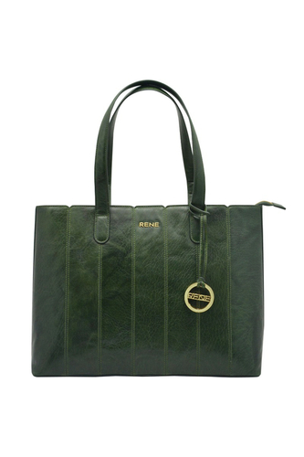 Genuine leather bottle green ladies bag