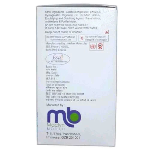 Calcium Citrate Malate Omega Fatty Acid Vitamin D3 Mecobalamin Pyridoxine Zinc Softgel Capsules