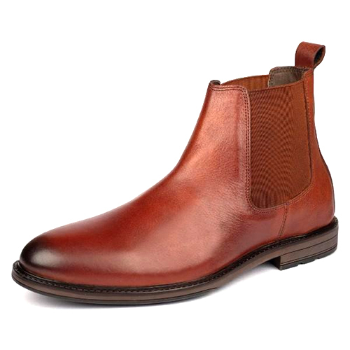 Mens Brown Chelsea Leather Boots