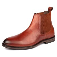 Mens Brown Chelsea Leather Boots
