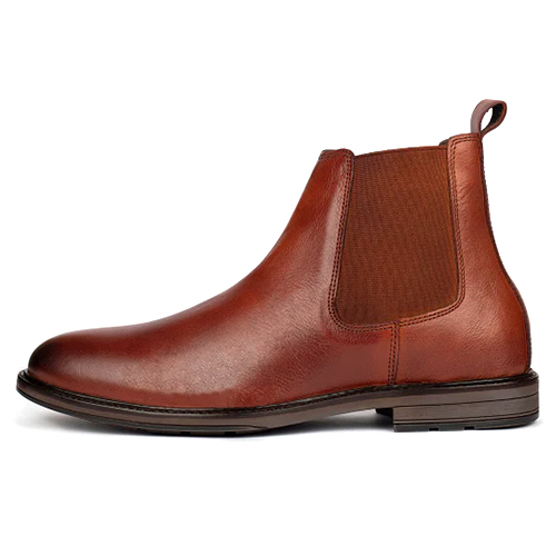 Mens Brown Chelsea Leather Boots