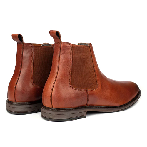 Mens Brown Chelsea Leather Boots
