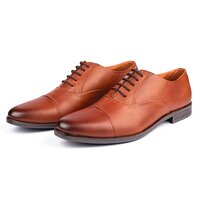 Mens Brown Classic Leather Oxford Shoes