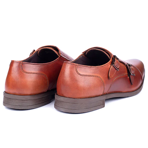 Mens Brown Vogue Slip On Monk Shoes
