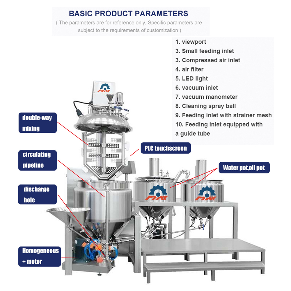 200L Mayonnaise Making Machine Vacuum Emulsifying Mixer Machine