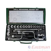 E-2202-E-624-R1 1-2 Square. 24 Pc Drive Socket Sets