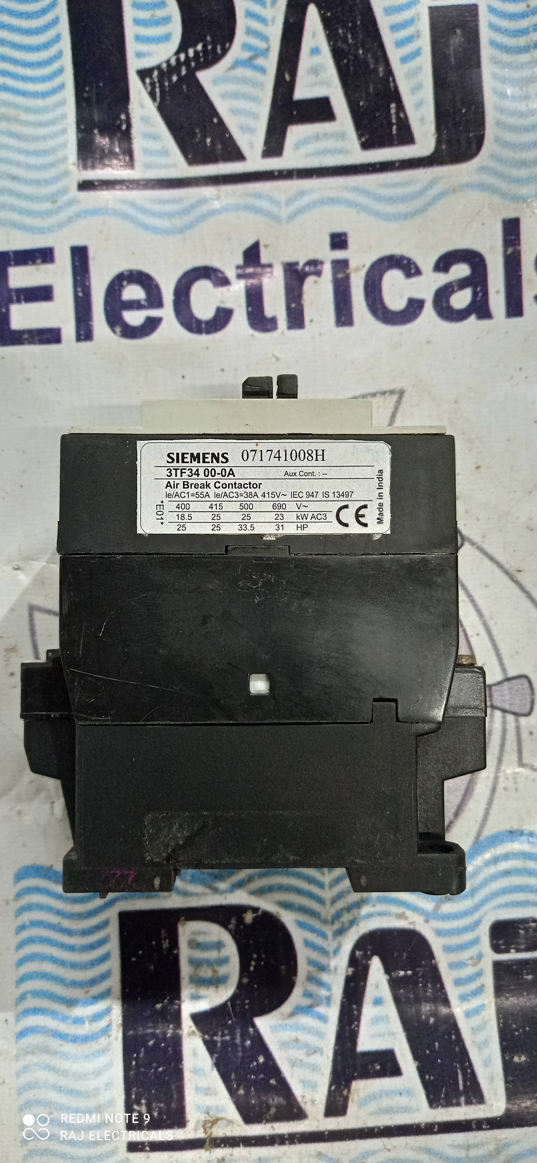 SIEMENS 3TF - 34 CONTACTOR