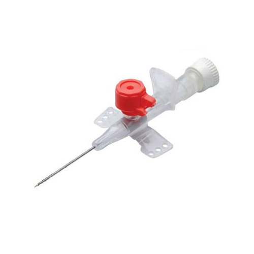 ECOCANN SF - IV. Cannula With Suturable Wings And Injection Port With Snap Fit Cap.