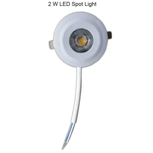 2 W LED Spot Light - Circle Shape, Cool White Light | Electric Power Factor, Various Size Options, Crisp White Finish