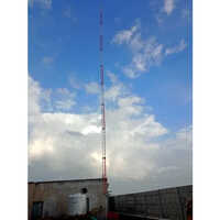 Guyed Rope Wire Tower Mast - Color: Orange & White