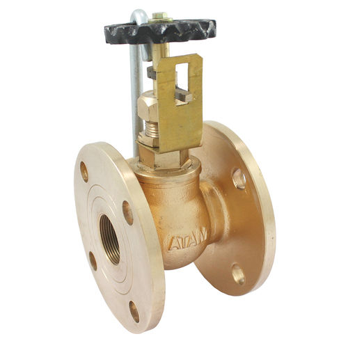 BRONZE GLOBE VALVE WITH INDICATOR PAD LOCKING ARRANGEMENT FLANGE END