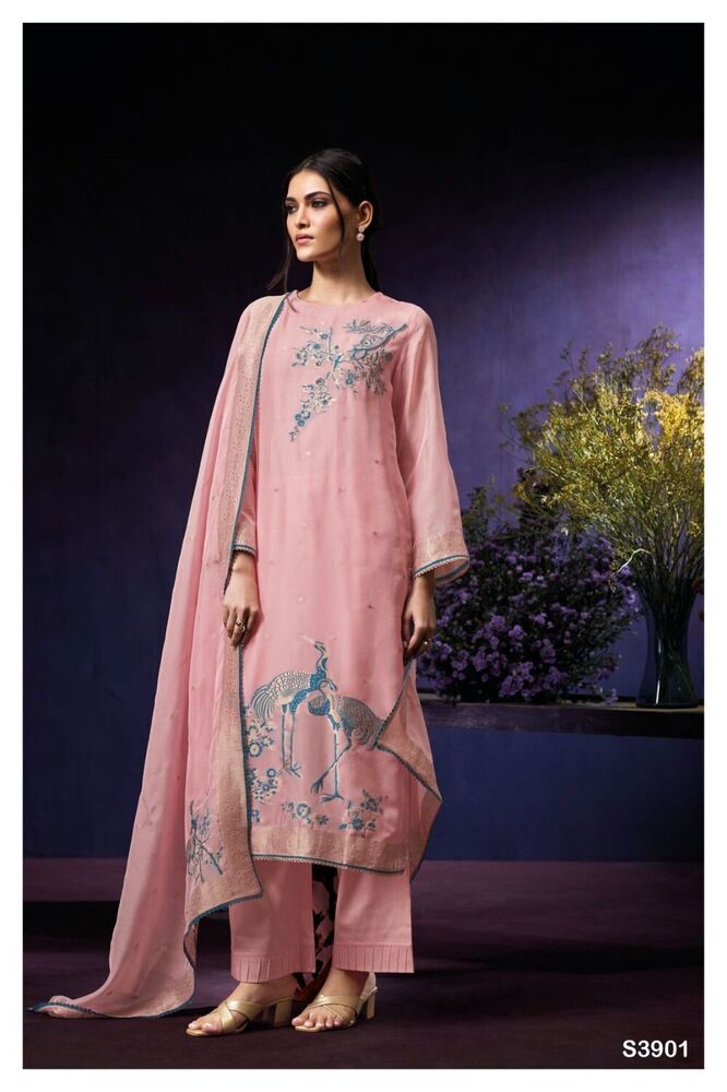 Ladies Designer Suits - Color: Peach