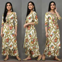 Long Cotton Kurti Palazzo