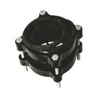 D-Joint Short Black - PP Service Saddle, 160 mm Size, Female Connection, Black Color | Durable Plastic Material, Warranty Included