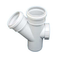 Single Y Door - Plastic Tee Fitting | Size 3 Inch & 2 Inch, White Color, Male Connection, Round Shape, Designed For Chemical Fertilizer & Structure Pipe