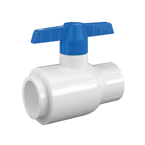 Blue & White Short Handle Union Type Ball Valve