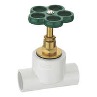 Stop Valve - Upvc Material, Ltz Shape, Green, Golden & White Colors | Din Standard, Warranty Included