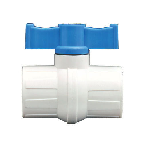 Blue & White Thread Short Handle Ball Valve