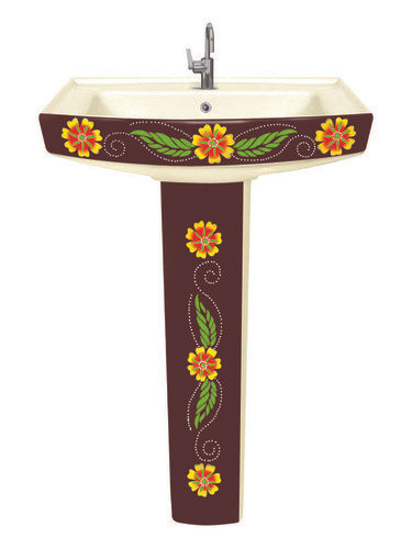 semi pedestal wash basin