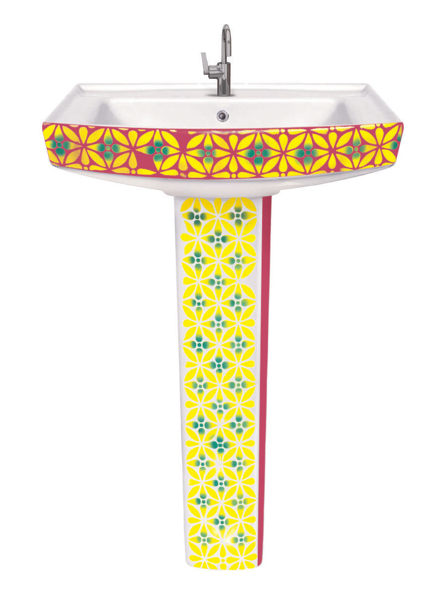 semi pedestal wash basin