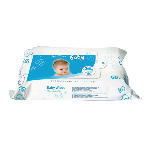 60Pcs Disposable Baby Cleansing Wipes Hypoallergenic