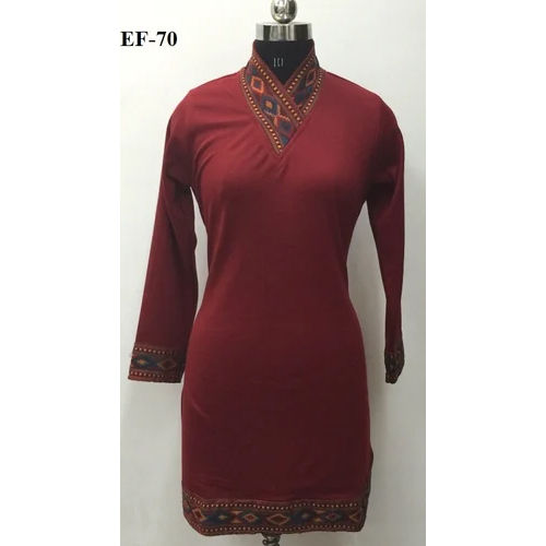 Maroon Woolen Kurtis