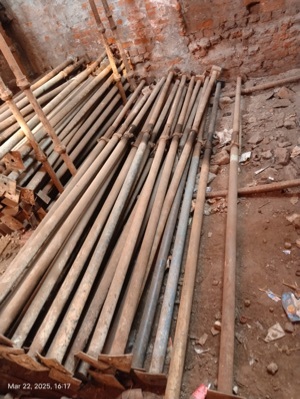 MS Prop - Mild Steel, Adjustable Height (1.5m to 4m), 48mm Diameter | Flat or U-Head Options, 2 Ton Loading Capacity, Painted Finish