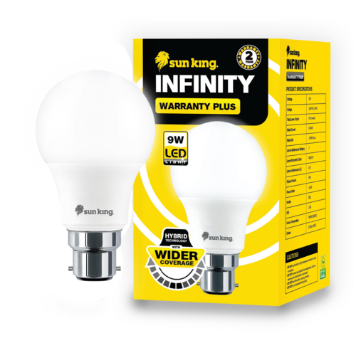 SUN KING Infinity Warranty Plus 9W Led Bulb With Hybrid Technology and Wider Coverage