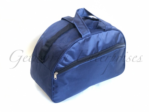 Navy Blue And Black Complimentary Travel Bag - Material: Premium Rexine, Size: 19" x 11" x 8", Color: Navy Blue - Lightweight, Easy to Wash, Comfortable Design, Perfect Stitching