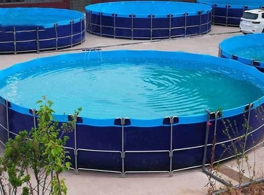 MEGATEX PVC 450 GSM ROUND BIOFLOC FISH FARMING TANK Dai 2 Mtr X 1.5 Mtr RS 4590