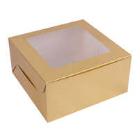 Cake Paper Box - Laminated Material, Different Sizes Available | Embossed Surface, Glossy Lamination, Warranty Included