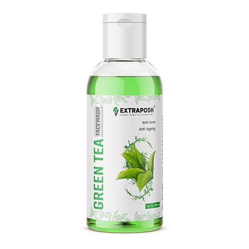 Green Tea Face Wash - Herbal Extracts Infused Liquid Cleanser | 100% Herbal, Green Non-Disposable, For Daily Use