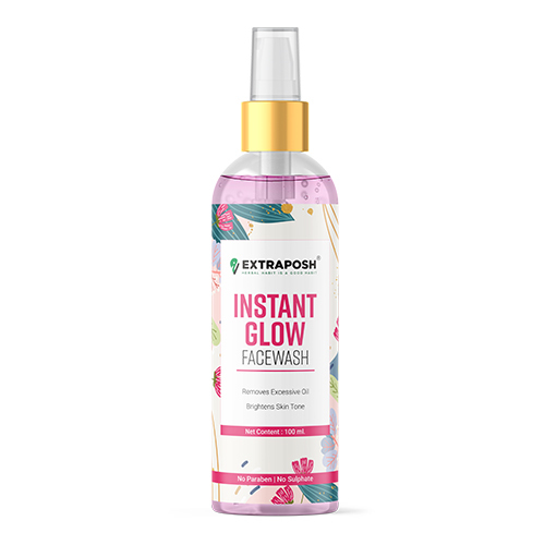 Instant Glow Face Wash - 100% Herbal Liquid Formula | All Skin Types Natural Radiance Boosting Ingredients