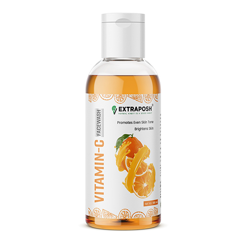 Vitamin C Face Wash - 100% Natural Herbal Extracts, Brown Color for All Skin Types - Brighter Complexion & Soothing Relief