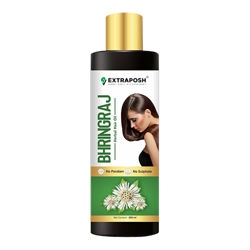 Herbal Bhringraj Oil - Natural Plant Extract Infused in Coconut Oil | Boosts Hair Growth, Strengthens Roots, Soothes Scalp Irritation