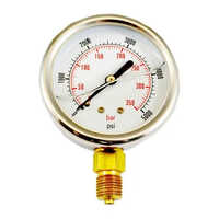 Hydraulic Pressure Gauge - Stainless Steel Casing, Various Sizes Available, Silver Color, Durable Glass Dial | Precision Instrument for Industrial Applications