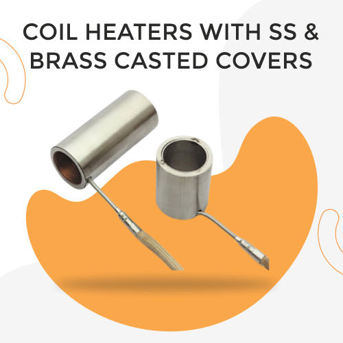 Silver / Grey Coil Heaters With Ss And Brass Casted Covers