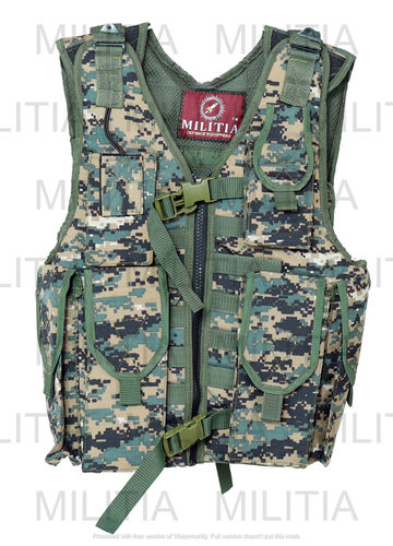 Militia Tactical Vest Cum Harness Cum Ammo Pouch Camouflage