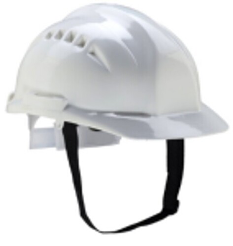 WHITE Safety Helmet With Ratchet  Ventilation Make  Udhyogi 7000 White