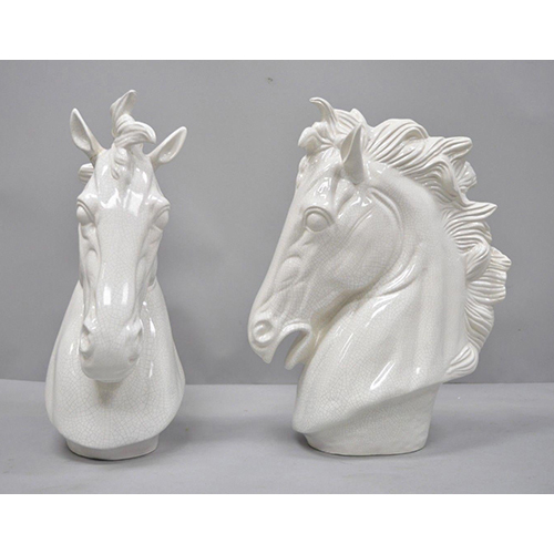 Scratch Resistant White Horse Statue