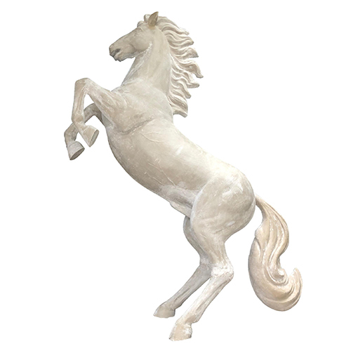 Scratch Resistant White Standing Horse Statues